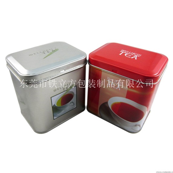 红/银色茶叶罐