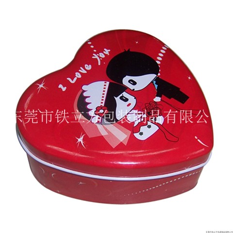 红色爱心喜糖盒